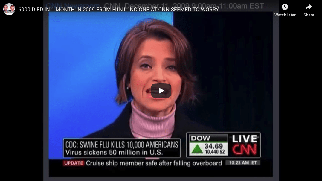 Covid Timeline - 6,000 died in 1 month H1N1 - CNN didn't care